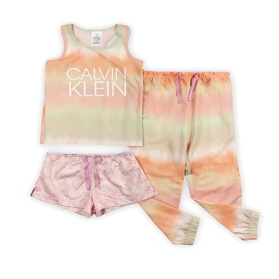 Calvin Klein Girls Sleepwear Tank Top & Pj Shorts & Pajama Pant Sleep Set