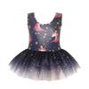 EQSJIU Unicorn leotards for girls gymnastics with skirt 4t 5t dark blue tulle skirts tutu gradient blue white sparkles view 2
