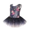 EQSJIU Unicorn leotards for girls gymnastics with skirt 4t 5t dark blue tulle skirts tutu gradient blue white sparkles view 3