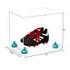 Better Display Cases Acrylic Kids Shoes Display Case - Medium Rectangle Box with Clear Case, Blue Risers and Clear Base 12" x 8.25" x 8" (A004, V41) view 2