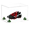 Better Display Cases Acrylic Kids Shoes Display Case - Medium Rectangle Box with Clear Case, Green Risers and Clear Base 12" x 8.25" x 8" (A004, V41) view 1