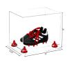 Better Display Cases Acrylic Kids Shoes Display Case - Medium Rectangle Box with Clear Case, Red Risers and Clear Base 12" x 8.25" x 8" (A004, V41) view 2