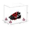 Better Display Cases Acrylic Kids Shoes Display Case - Medium Rectangle Box with Clear Case, Pink Risers and Clear Base 12" x 8.25" x 8" (A004, V41) view 2