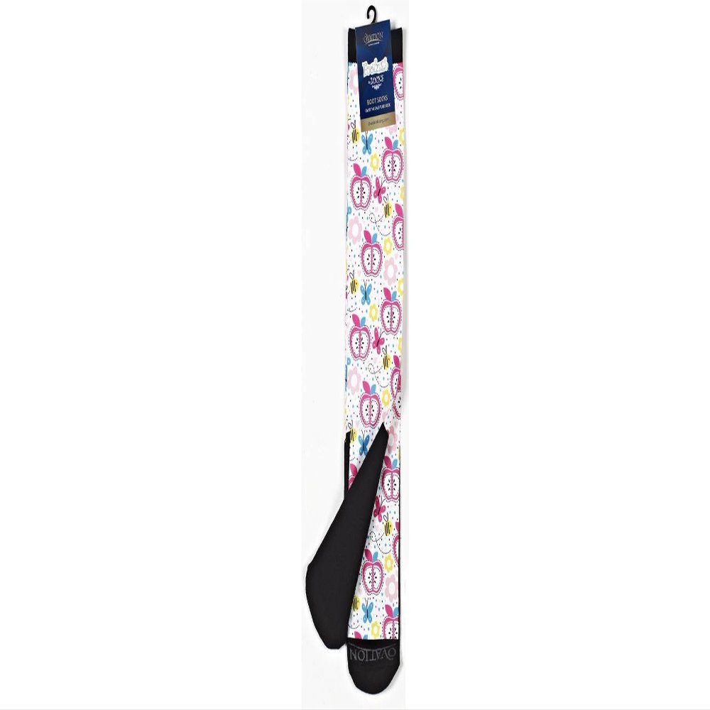 Ovation Footzees Kids Tall Riding Socks (Apple Jax)