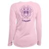 Spearfishing Octopus UV T-Shirt: UPF 50+ Long Sleeve Womens Sun Protection, Quick Dry Rash Guard Tee for Scuba Diving, Fishing, Swim, Outdoors: The Kraken: Pink - M view 1