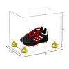 Better Display Cases Acrylic Kids Shoes Display Case - Medium Rectangle Box with Clear Case, Yellow Risers and Clear Base 12" x 8.25" x 8" (A004, V41) view 2