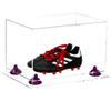 Better Display Cases Acrylic Kids Shoes Display Case - Medium Rectangle Box with Clear Case, Purple Risers and Clear Base 12" x 8.25" x 8" (A004, V41) view 1
