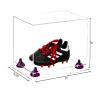 Better Display Cases Acrylic Kids Shoes Display Case - Medium Rectangle Box with Clear Case, Purple Risers and Clear Base 12" x 8.25" x 8" (A004, V41) view 2