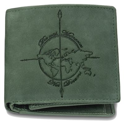 Urban Forest Leather Wallet for Men, Vintage Green, rfid wallet