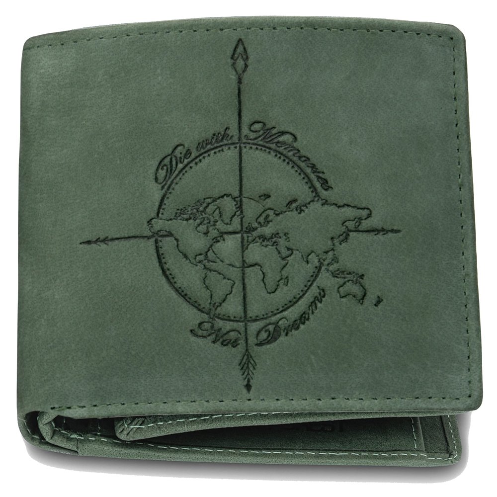 Urban Forest Leather Wallet for Men, Vintage Green, rfid wallet