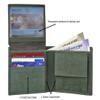 Urban Forest Leather Wallet for Men, Vintage Green, rfid wallet view 4