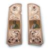 1911 Metal Grips Full Size Government/Commander Ambi Safety Cut - Screws Included - St Juda 1911 Pistol Grips Rose Gold Plated view 1