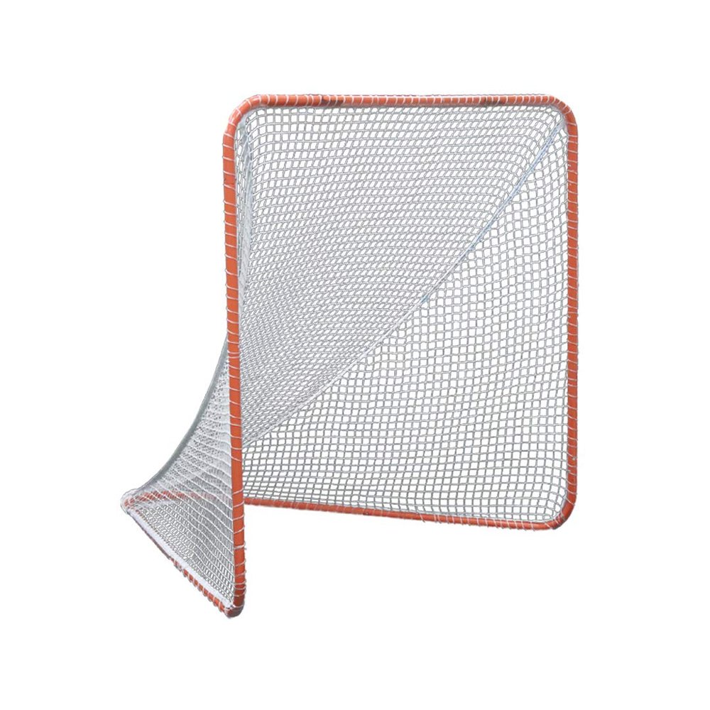 Gladiator Lacrosse Official Lacrosse Goal with a 6mm Net, Orange, 100% Steel Frame, 6 x 6-Foot, Standard, 72 x 72