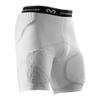 McDavid Football Compression Padded Girdle Shorts. Pads on HIPS, Thighs and Tailbone. White view 1