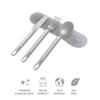 Bentgo Stainless Travel Utensil Set - Reusable 3-Piece Silverware Set with Carrying Case, High-Grade Premium Steel, BPA-Free Case, Eco-Friendly - Ideal for Travel, Camping, and Office Use (Gray) view 3