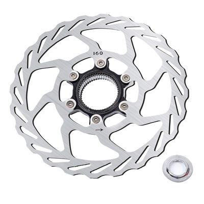 LvTu Disc Rotor 160mm Centerlock Floating Stainless Steel 2pcs Centerline Rotor Silver