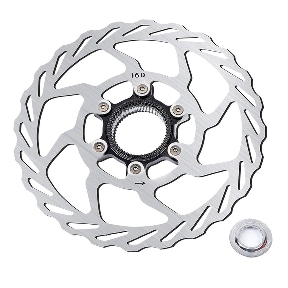 LvTu Disc Rotor 160mm Centerlock Floating Stainless Steel 2pcs Centerline Rotor Silver