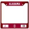 Alabama Crimson Tide 2020 National Champions Metal License Plate Chrome Maroon Frame view 1