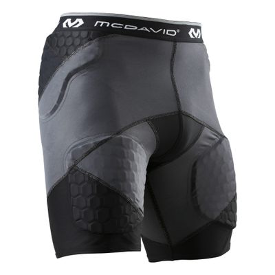 McDavid Football Compression Padded Girdle Shorts. Pads on HIPS, Thighs and Tailbone. Black