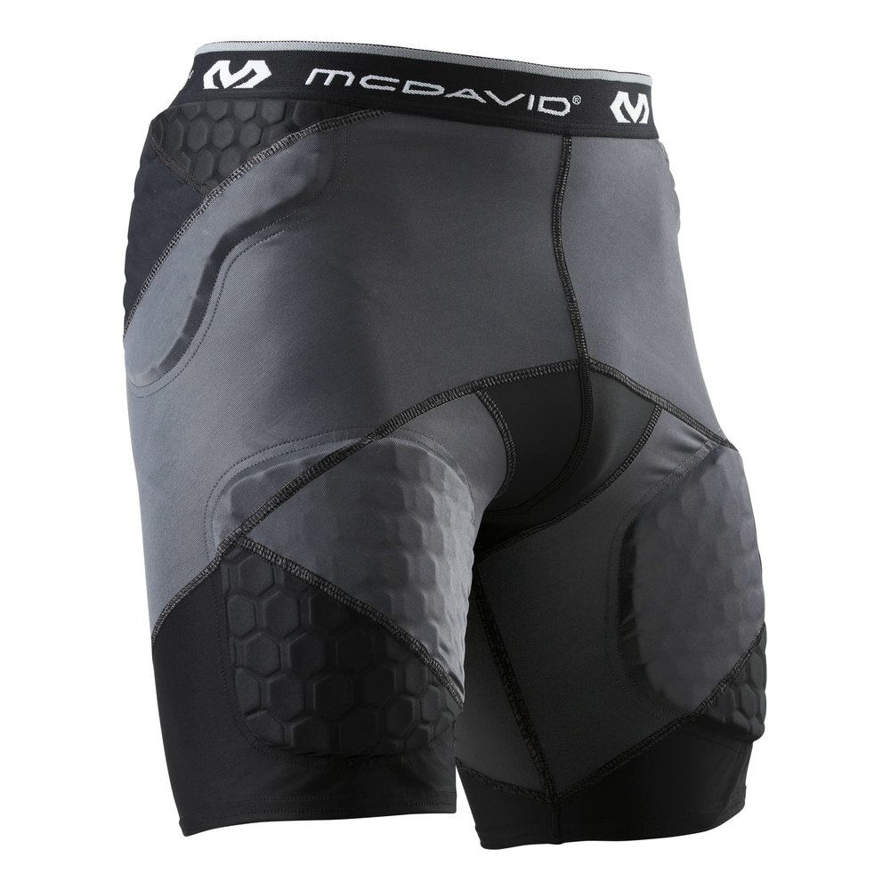 McDavid Football Compression Padded Girdle Shorts. Pads on HIPS, Thighs and Tailbone. Black