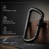 FresKaro Carabiner Clip, Locking and Small Carabiners, Heavy Duty Carbineers, Key and Keychain Clips, Black Karabiner 3inch, Screw Lock Caribiniers, Aluminum, with 3PCS Eyelet Ring, 3 Pack view 2