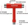 Vanpro skateboard tools skate tool all in oneUsed for installation and maintenance of various skateboards and roller skatesetc.(Snow red, Pack of 1) view 2