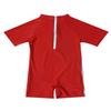 Hansber Kids Boys One Piece Rash Shirts DinosaurShark Cartoon Print Swimsuit Zipper Shorts Swimwear Red 6 view 4