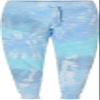 Colortone Ladies Tie Dye Joggers, Lagoon, Medium view 2