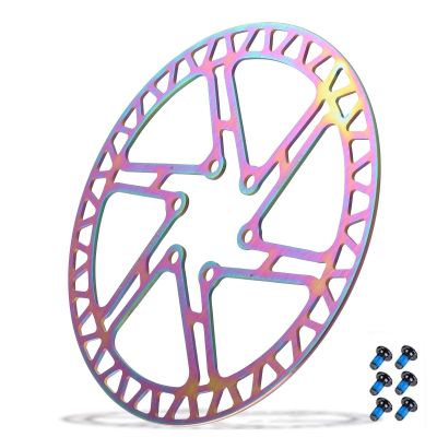 LvTu Disc Brake Rotor 160mm 2pcs Rotors Floating Stainless Steel with Bolts for Mountain Road Bike (Color : Colorful)