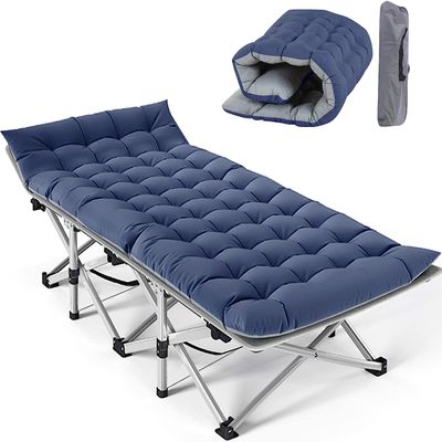 NAIZEA Folding Camping Cot for Adults, Heavy Duty Sleeping Cot with Mattress, Portable Military Cot, Double Layer Oxford Strong Heavy Duty Sleeping Cot, Supports Up to 600-880 lbs