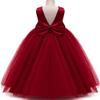 Baby Girl Red Dress,Party Christmas Earster Wedding Flower Sleeveless Floor Length Tutu Tulle Dance Birthday Gown 2t view 2