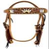 Showman Argentina Cow Leather Browband Headstall w/Sunflowers view 1