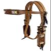 Showman Argentina Cow Leather Browband Headstall w/Sunflowers view 2