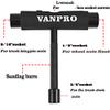 Vanpro skateboard tools skate tool all in oneUsed for installation and maintenance of various skateboards and roller skatesetc.(Snow Upgrade-black, Pack of 1) view 2