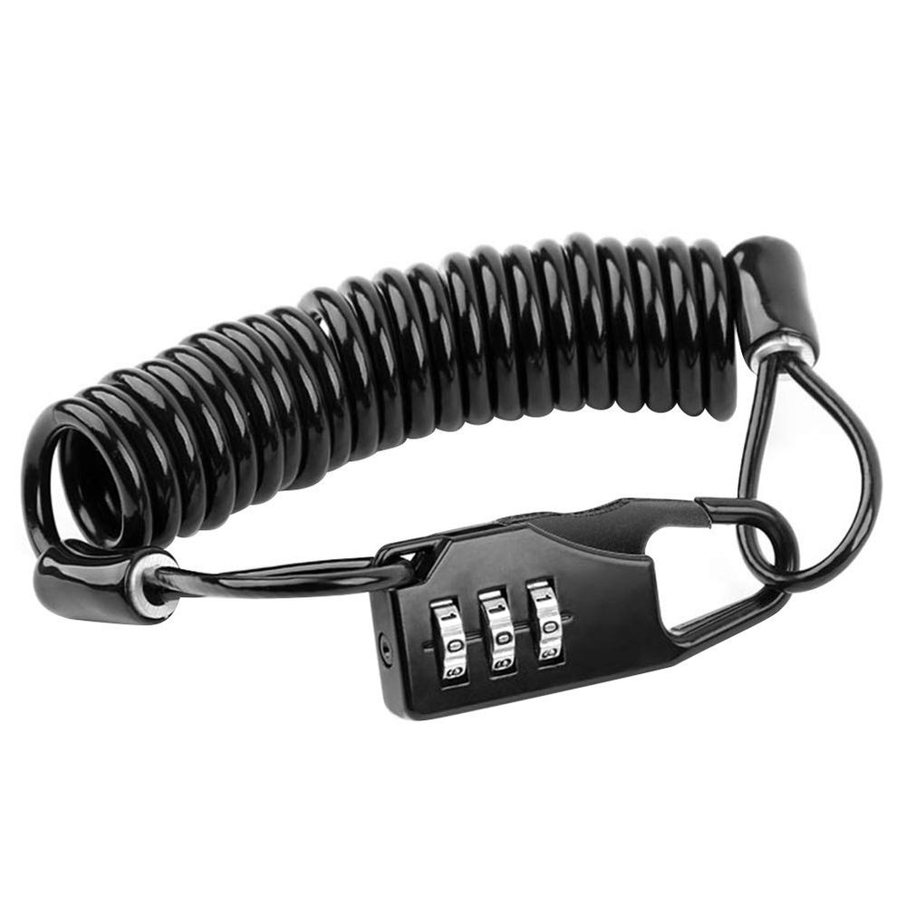 BARMI Portable Bike Motorcycle Helmet Anti-Theft 4 Digit Combination Password Padlock,Perfect Bike Accessories,Perfect Bike Accessories Black