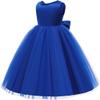 Toddler Girl Birthday Dress Blue, Flower Party Wedding Christmas Earster Sleeveless Floor Length Tutu Tulle Dance Gown 4 Year Old view 4