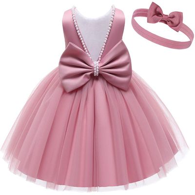 Toddler Flower Girl Wedding Party Dress, Birthday Earster Sleeveless Floor Length Tutu Tulle Dance Gown 6 7 Year Old