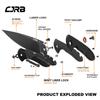 CJRB CUTLERY Folding Knife Feldspar(J1912) AR-RPM9 Powder Steel Black PVD Blade Carbon fiber Handle Pocket Knife EDC Knife, Carbon Fiber Handle view 3