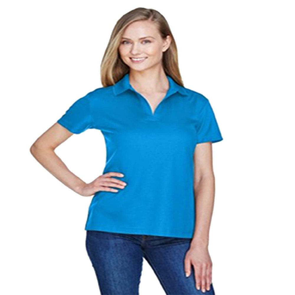 Devon & Jones CrownLux Performance Ladies' Plaited Polo M Ocean Blue