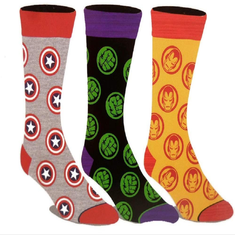 Superhero Socks - 3 Pack - Men's (8-12)