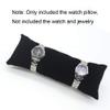 lasenersm 2 Pieces Long Watch Display Pillow Velvet Watch Pillow Bracelet Jewelry Displays Pillow Bracelet Pillows Jewelry Displays Flannel Holder Cushions, Black view 2