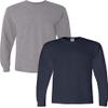 Gildan Men's DryBlend Long Sleeve T-Shirt, Style G8400, 2-Pack MED-Graphiteheather+Navy view 1