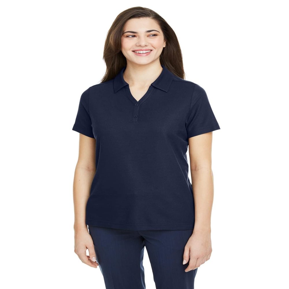 Core 365 Ladies' Fusion ChromaSoft Pique Polo L Classic Navy