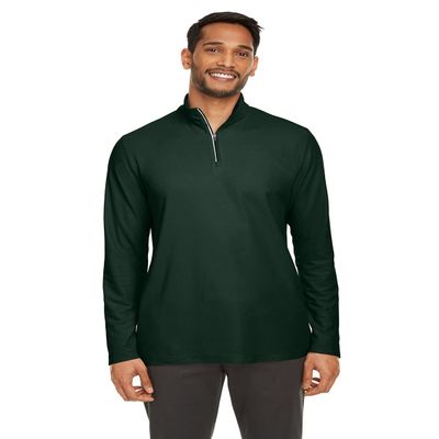 Core 365 Men's Fusion ChromaSoft Pique Quarter-Zip 2XL Forest
