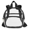 BAGedge Unisex Clear PVC Mini Backpack OS BLACK view 1