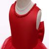Toddler Girl Birthday Dress, Red Party Wedding Flower Christmas Earster Sleeveless Floor Length Tutu Tulle Dance Gown 4 Years Old view 2