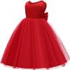 Toddler Girl Birthday Dress, Red Party Wedding Flower Christmas Earster Sleeveless Floor Length Tutu Tulle Dance Gown 4 Years Old view 4