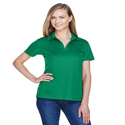 Devon & Jones CrownLux Performance Ladies' Plaited Polo 3XL Kelly Green