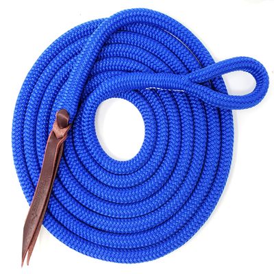 Knotty Girlz Double Braid Lead Rope with Eye Splice Loop, 12-14FT Lengths (Ultra Marine, 12 ft.)