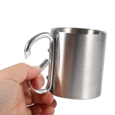 Agatige Stainless Steel Mugs with Handle, Portable Camping Cup for Tea Coffee Milk Water Kids or Adults